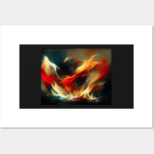 abstract fire 04 Posters and Art